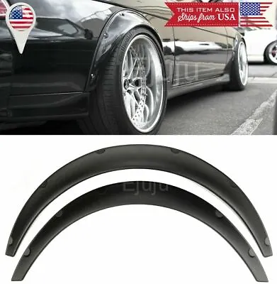 2 Piece 2.75  ABS Plastic Black Flexible Wide Fender Flares Extension For   Ford • $48.99