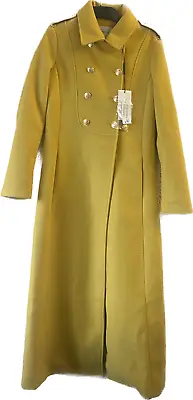 James Lakeland Military Long Coat Yellow Uk Xs Us 8 Eu 40 Ref Jn74~ • $47.55