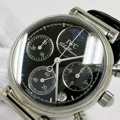 IWC Little Da Vinci Chronograph IW373613 Quartz Black Dial Leather Womens Watch • $3197.46