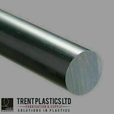 Black Acetal Rod Delrin Round Billet Bar Plastic Engineering FDA Copolymer • £350.88