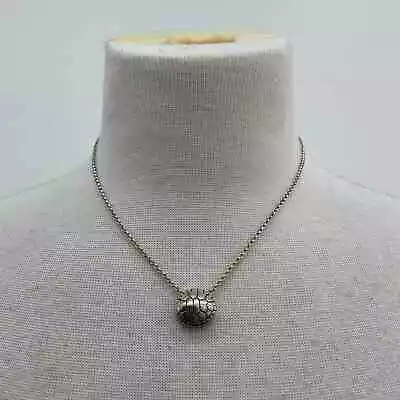 Mignon Faget Silver Chain Necklace Turtle Shell Pendant - Sterling Silver .925 • $299