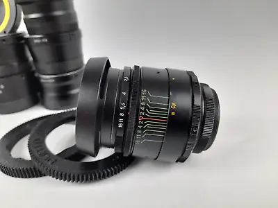 HELIOS 44-2 58mm F/2.0 CINE MOD!!! Canon EF EOS-MRSony E Micro4/3Fuji X • $89.98