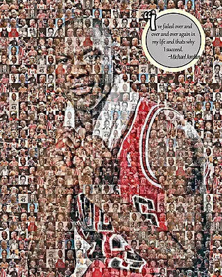 Michael Jordan Photo Mosaic Print Art • $59