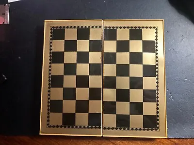 Vintage Mini  Travel Folding Chess/Checker Set • $7