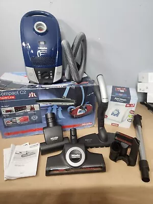 Miele Compact C2 Electro+ 1200W Marine Blue Canister Vacuum W/extra Attachments  • $750