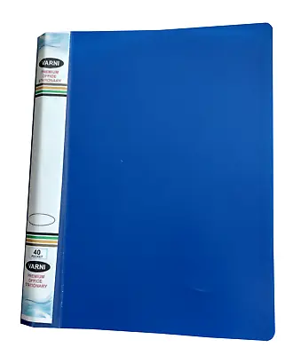 A4 Document Certificate Display Folder With 40 Transparent Pocket - Blue Colour • £2.99