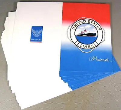 Lot Of 10 Colorful SS United States Lines Blank Invitation Cards NOS SSUS • $8.97