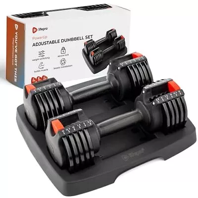  Adjustable Dumbbells - 15Lb 25Lb 43Lb 55Lb 90Lb 6in1 15Lbs Pair Adjustable • $205.55