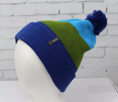 New With Tags O'Neill Boys Youth Colorblock Pom Beanie Soladite Blue • $16.22