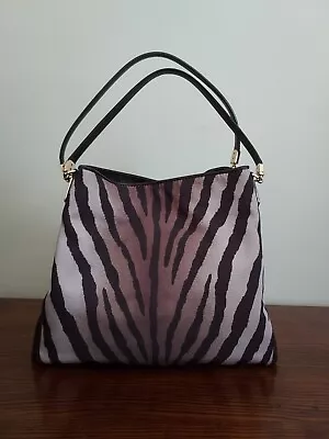 Coach Madison Phoebe Zebra Print Leather Brown Shoulder Bag EUC.  • £95.55