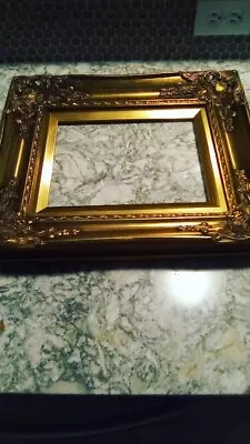 VINTAGE BAROQUE WOOD FIT 8 X 10 PICTURE FRAME ORNATE GOLD GILT FINE ART 15x17 • $100