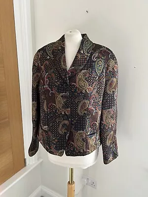 Caroline Charles London Paisley Print Formal Jacket Size Uk 16 • £29.99