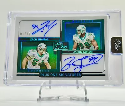 $299.99 • Buy 2022 Panini One ZACH THOMAS & JASON TAYLOR Plus One Signatures Dolphins HOF 1/15