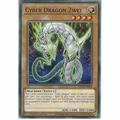 SDCS-EN004 Cyber Dragon Zwei | 1st Edition Common | YuGiOh Trading Card Game TCG • £0.99