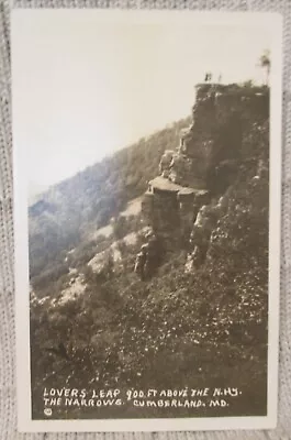 Estate Sale ~ Vintage Real Photo Postcard - Lover's Leap Cumberland Md.  RPPC • $2.50