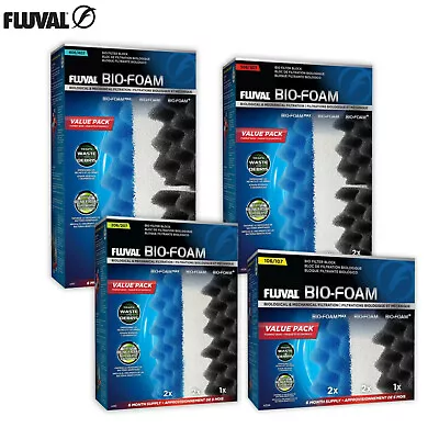 Fluval Aquarium Fish Tank External Filter Bio Foam Media Filtration Value Packs  • £15.99