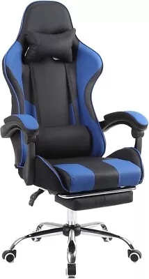 Gaming Racing Desk Chair Adjustable Hight Swivel Chair With Lumbar And Pillow • £60
