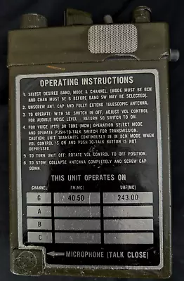 AN/PRC-68 US Military Survival Radio W/ Battery • $43