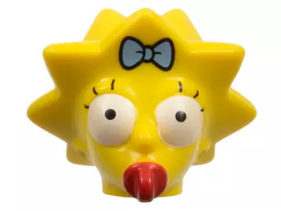 LEGO 15525pb01 Minifigure Head Modified Simpsons Maggie Simpson - Wide Eyes Pa • $2.13