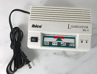 Ibico Laminator ML-4 Machine 1 Heat Setting 4” Home Office Laminator  • $25
