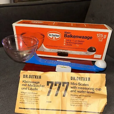 Vintage Germany Dr Oetker Klein Balkenwaage Mini Scale Balance Measuring Cup Box • $4.99