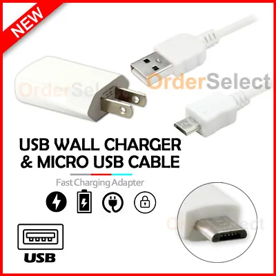 Wall Charger+USB Micro Cable For Android Phone Motorola Moto E (2020)/Nokia 2.3 • $4.59