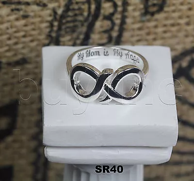 Infinity Solid Sterling Silver My Mom Is My Angel Mother Daughter Ring • $17.82