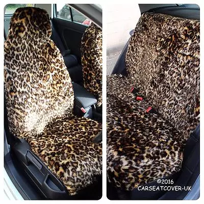 Daewoo Matiz  - LEOPARD Faux Fur Furry Car Seat Covers - Full Set • $99.60