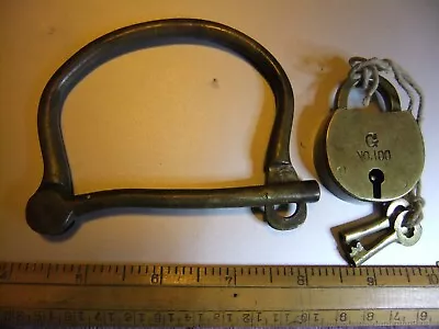 Vintage Military Or Naval Brass Kit Bag Lock 1890s - 1920 • £10