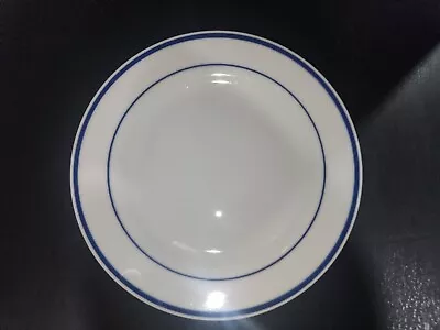 Oneida Maitre D' 9  Dessert/Salad Plate Blue Strip Rim • $7