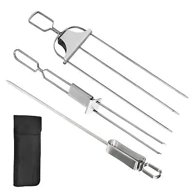 BBQ Fork Stainless Steel BBQ Barbecue Food Meat Vegetable Grill Stick W/ Bag • $12.55