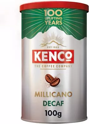 Kenco Millicano Decaff Instant Coffee 100g (Pack Of 6 Tins Total 600g) • £35.56