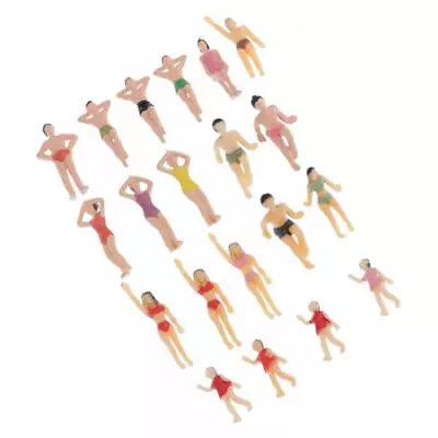 20pcs Model Swimming People Figures Diorama Beach Scenery 1:50 O Scale • £5.18