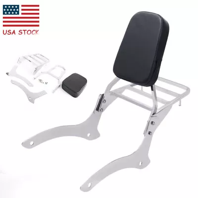 Backrest Sissy Bar Luggage Rack Pad For Yamaha V Star XVS 1100 Classic Dragstar • $78.85