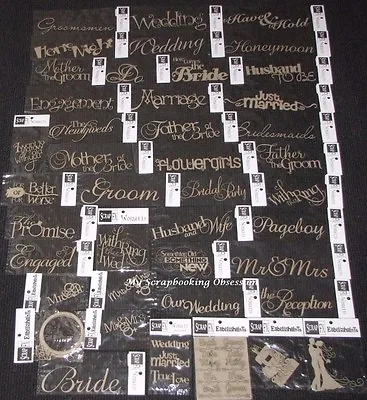 £3.78 • Buy SCRAP FX Chipboard 'ENGAGED & WEDDING' Embellishment (Choose From 51) Marriage
