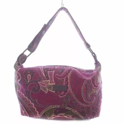 Etro Handbag One Shoulder Bag Paisley Handle Nylon Purple AT14 Used • $81.53