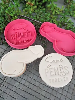 $14.95 • Buy Same Penis Forever Cookie Fondant Stamp And Penis Shape Cookie Cutter Hens Party