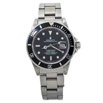Rolex Submariner 16800 Vintage Mens Automatic Watch 40mm 1985 Papers • $8995