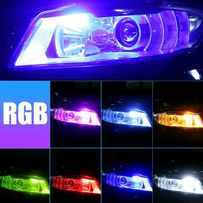 10x Colorful T10 RGB LED Bulbs 5050 2 SMD Car License Lamp Dome Read Light Decor • $4.04