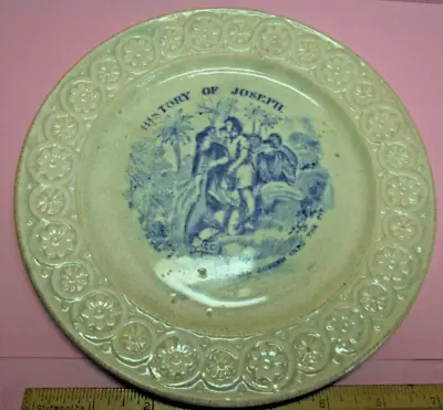 £14.99 • Buy Old Antique Victorian History Of Joseph Biblical Bible Teaching Pearlware Plate