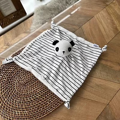 Mamas And & Papas Panda Soft Toy Comforter Blanket Blankie Striped Dou Bnwot • £19.99