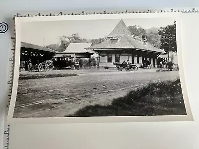 Vintage Photo Woodstock Railroad Train Station Woodstock Vermont VT • $4.99