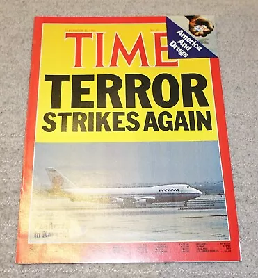 Time Magazine Terror Strikes Again September 15 1986 • $25