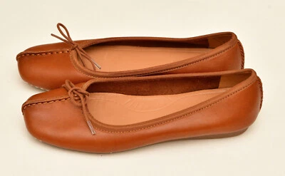 £19.99 • Buy Clarks Artisan Tan Leather Ballet Flat Pumps Size 5 NEW