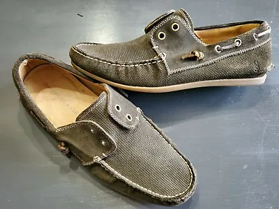 $49.99 • Buy John Varvatos Green Boat Shoes Mens Size 9M Style F1543P2B Laceless Loafers