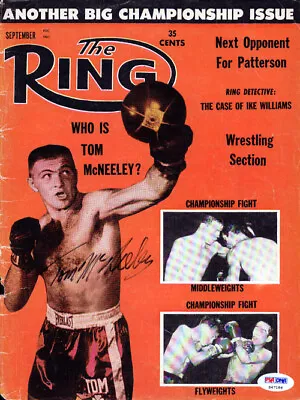 Tom McNeeley Autographed Signed The Ring Magazine Cover PSA/DNA #S47186 • $49