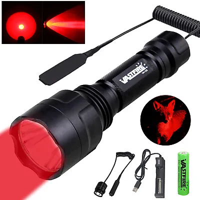 $17.99 • Buy Tactical Red LED Flashlight Hunting Air Rifle Torch Light Scope Mount Lamp