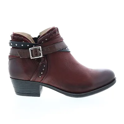 Miz Mooz Booker 111265 Womens Brown Leather Zipper Ankle & Booties Boots • $50.99