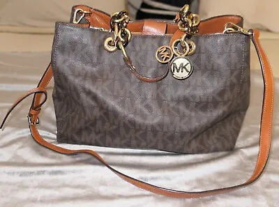 MICHAEL KORS Cynthia Signature Logo Handbag Satchel Crossbody • $65