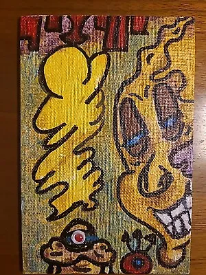 Original Painting Banana Man Space Cityscape Devil Fruit Memory Day • $19.50